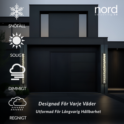 Utomhus Vägglampa Lång LED Vattentät Modern Lampa för Villa och Trädgård