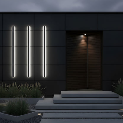 Utomhus Vägglampa Lång LED Vattentät Metalllampa för Villa och Trädgård