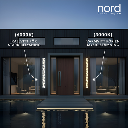 Utomhus Vägglampa Lång LED Vattentät Modern Lampa för Villa och Trädgård