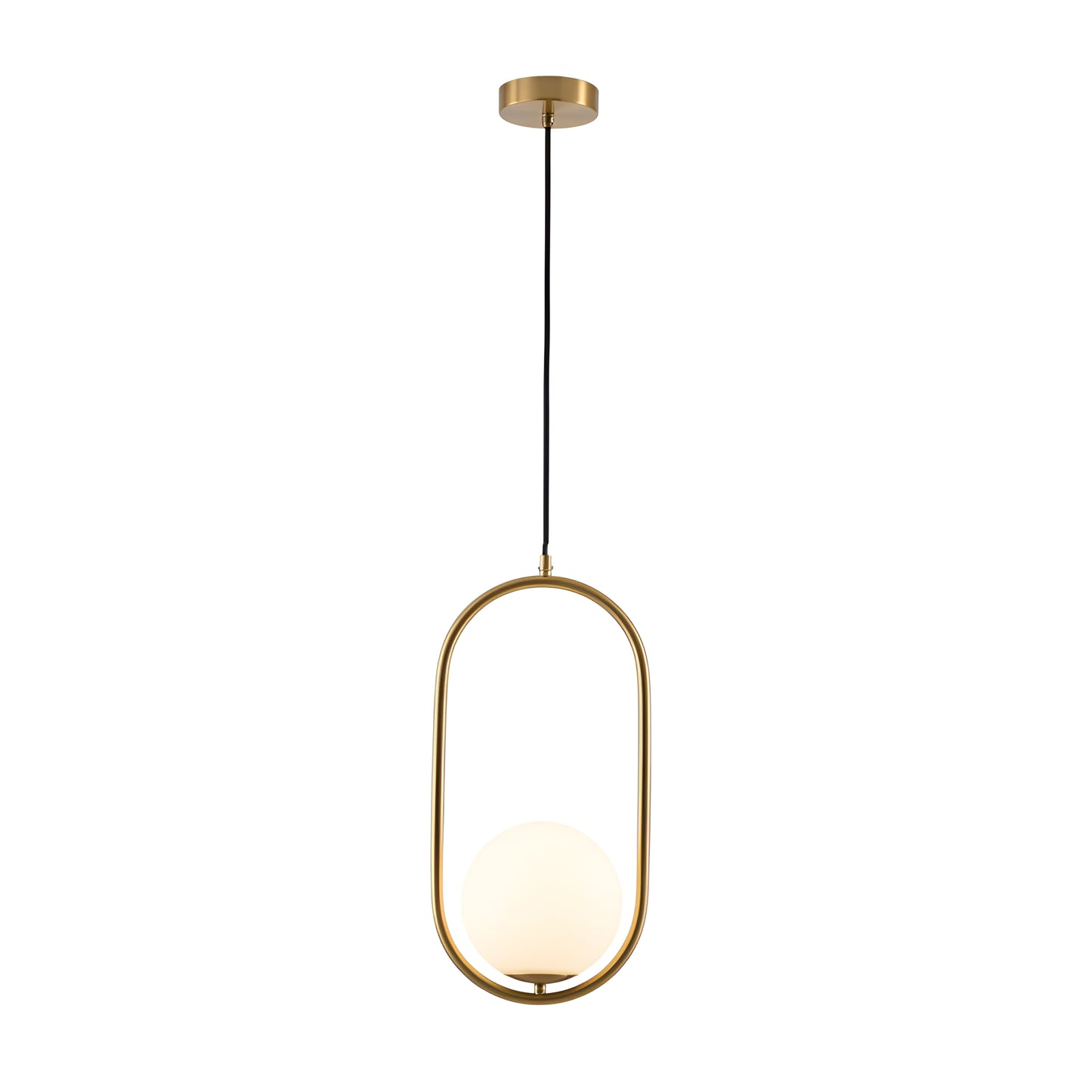 Pendellampa Glasglob LED Hängande Lampa i Metall för Vardagsrum, Sovrum och Kök