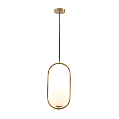 Pendellampa Glasglob LED Hängande Lampa i Metall för Vardagsrum, Sovrum och Kök