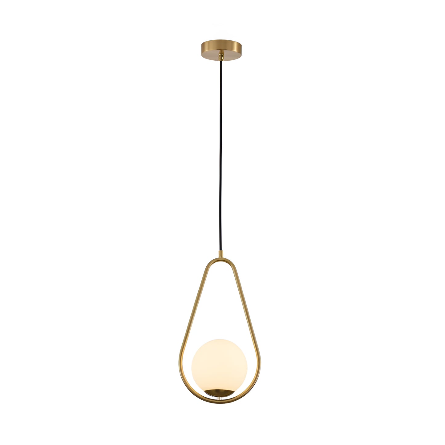 Pendellampa Glasglob LED Hängande Lampa i Metall för Vardagsrum, Sovrum och Kök