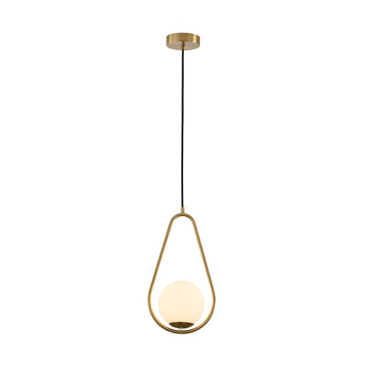 Pendellampa Glasglob LED Hängande Lampa i Metall för Vardagsrum, Sovrum och Kök