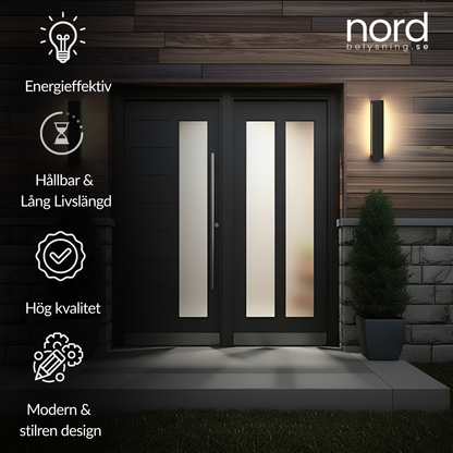 Utomhus Vägglampa LED Vattentät Modern Lampa för Fasad, Trädgård och Balkong