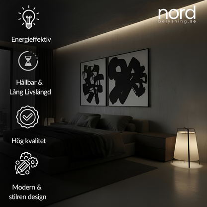 Tygklädd Golvlampa med Handknuten Design och Järnstativ för Vardagsrum, Sovrum och Hall