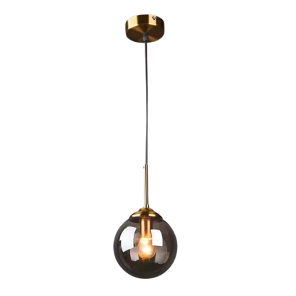 Pendellampa Glasglob LED Hängande Lampa i Metall för Matsal, Sovrum och Vardagsrum
