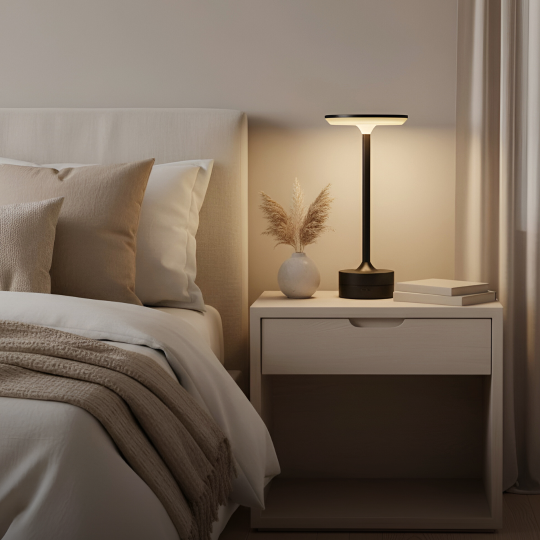Trådlös Bordslampa med Touchkontroll och Justerbar Färgtemperatur