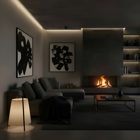 Tygklädd Golvlampa med Handknuten Design och Järnstativ för Vardagsrum, Sovrum och Hall