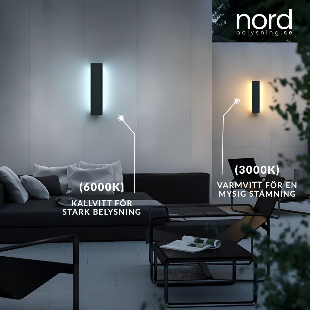 Utomhus Vägglampa LED Vattentät Modern Lampa för Fasad, Trädgård och Balkong