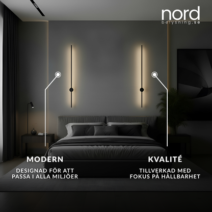 Vägglampa LED Lång Väggbelysning i Aluminium för Vardagsrum, Sovrum och Hall
